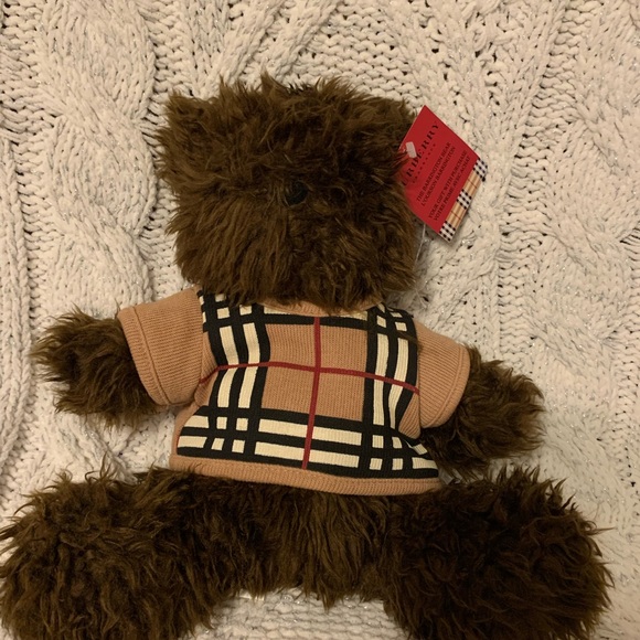 Burberry Check Sweater Teddy Bear Still Has Tag - Picture 10 of 16